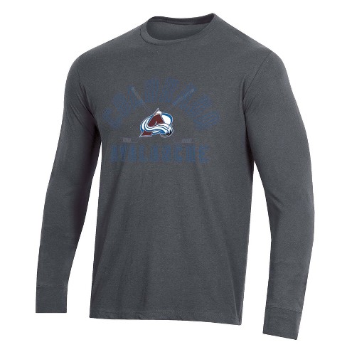 Nhl Colorado Avalanche Men's Charcoal Long Sleeve T-shirt - L : Target