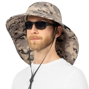 SUN CUBE Wide Brim Sun Hat with Neck Flap, UPF50+ Hiking Safari Fishing Hat for Womens, Sun Protection Beach Hat - 1 of 4