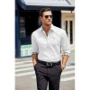 COOFANDY Men's Cotton Dress Shirts Long Sleeve Plaid Collar Shirt Slim Fit Casual Button Down Shirt - 2 of 4