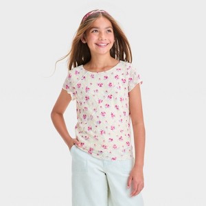 Girls' Short Sleeve Lace T-Shirt - art class™ - 1 of 3