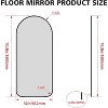 Acekool 71"x32" Arched Full Length Mirror, Black Aluminum Frame, Large Standing Mirror for Living Room, Bedroom, Entryway - 2 of 4
