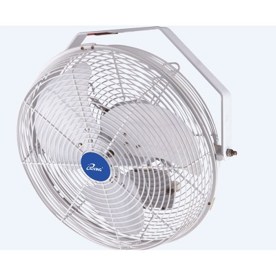 iLiving ILG8E18-15w 18 Inch Wall Mounted Adjustable Outdoor Waterproof Fan for Patio, Greenhouse, Garage, Workshop, and Loading Dock, White