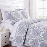 Southshore Fine Living Serenity 300 Thread-Count 100% Cotton Sateen Duvet Cover Set with Shams