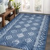 Bohemia Geometric Area Rug, Imitation Cashmere Polyester, Washable, Non-Slip, Foldable for Hallway, Kitchen, Entryway & Office - 2 of 4