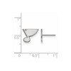 Black Bow Jewelry 14k White Gold St. Louis Blues NHL Stud Earrings - 2 of 3