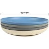 LunaLulinlk 10 inch Wheat Straw Deep Dinner Plates, Plastic Plates Sets Microwave and Dishwasher Safe Blue,Beige,Grey,Green - 2 of 4