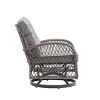 3-Piece Patio Seating Set,360° Swivel Wicker Rocker Patio Accent Chair Set Of 2,Square Table,Patio Chairs Outdoor With Cushion -Maison Boucle - 3 of 4