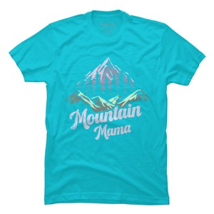 Men's Design By Humans Mountain Mama Camping Adventure Mom By Flowerr T-Shirt - 1 of 2