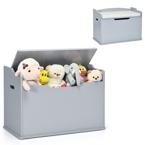 Toy chest with seat on clearance top