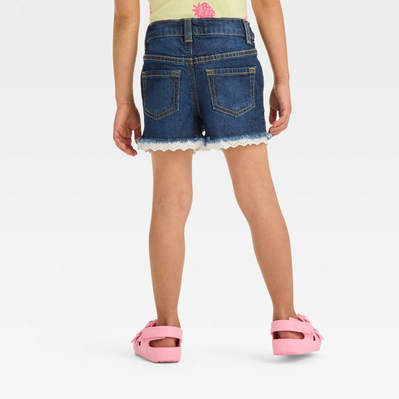 Toddler Girls' Lace Cut-Off Jean Shorts - Cat & Jack™, 3 of 6