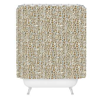 Holli Zollinger Leopard Gold Shower Curtain Brown - Deny Designs