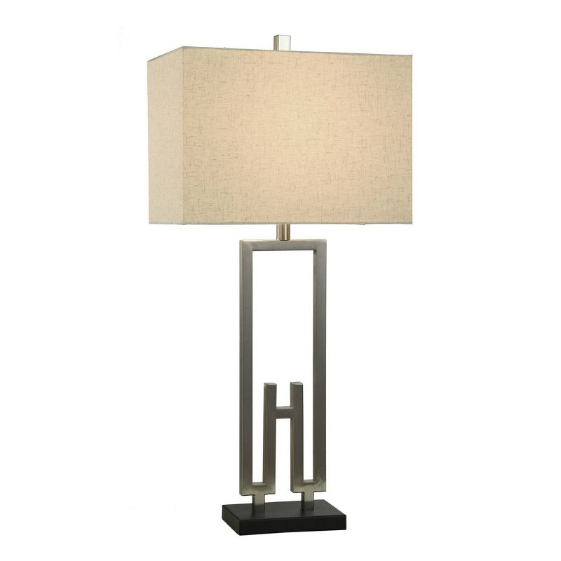 Modern Brushed and Satin Table Lamp Brushed Nickel - StyleCraft, 6 of 7