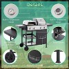 ELJGET 4-Burner 49200 BTU Propane Gas Grill & Griddle Combo BBQ Grill with Lid & Pizza Oven Black - 4 of 4