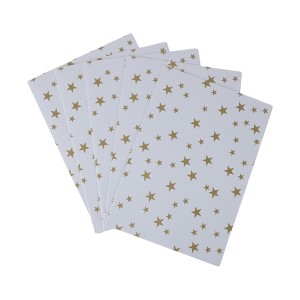 Unique Bargains Gift Wrap Paper Stars Glossy Coated Paper 27.56"x19.69" 5 Pcs - 1 of 4