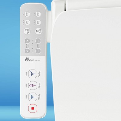 Slim White Heated Bidet Toilet Seat with Night Light