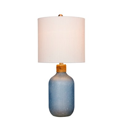 Coastal Bottle Glass Table Lamp Blue  - Fangio Lighting