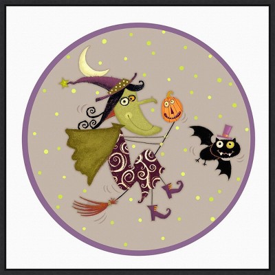 22" x 22" EEK Collection C by Viv Eisner Framed Wall Canvas - Amanti Art