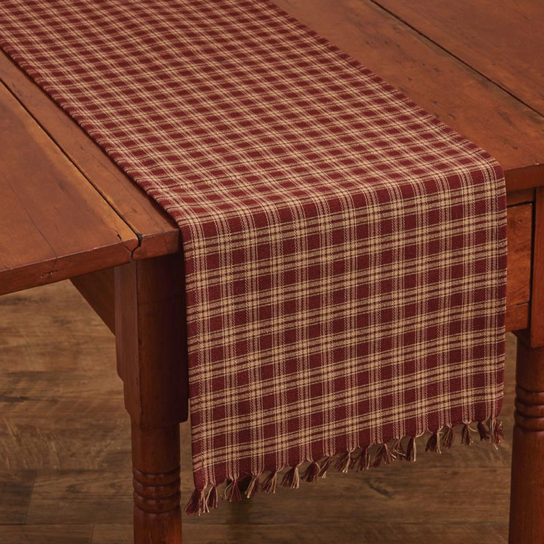 Park Designs Red Sturbridge Table Runner 54"L