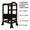 SDADI LT02B Kids Kitchen Adjustable Height Toddlers Children Learning Step Stool Tower with 4 Changeable Heights for Kitchen and Bathroom, Black - 2 of 4