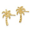 Black Bow Jewelry Coconut Palm Tree Post Earrings in 14k Yellow Gold - 2 of 4