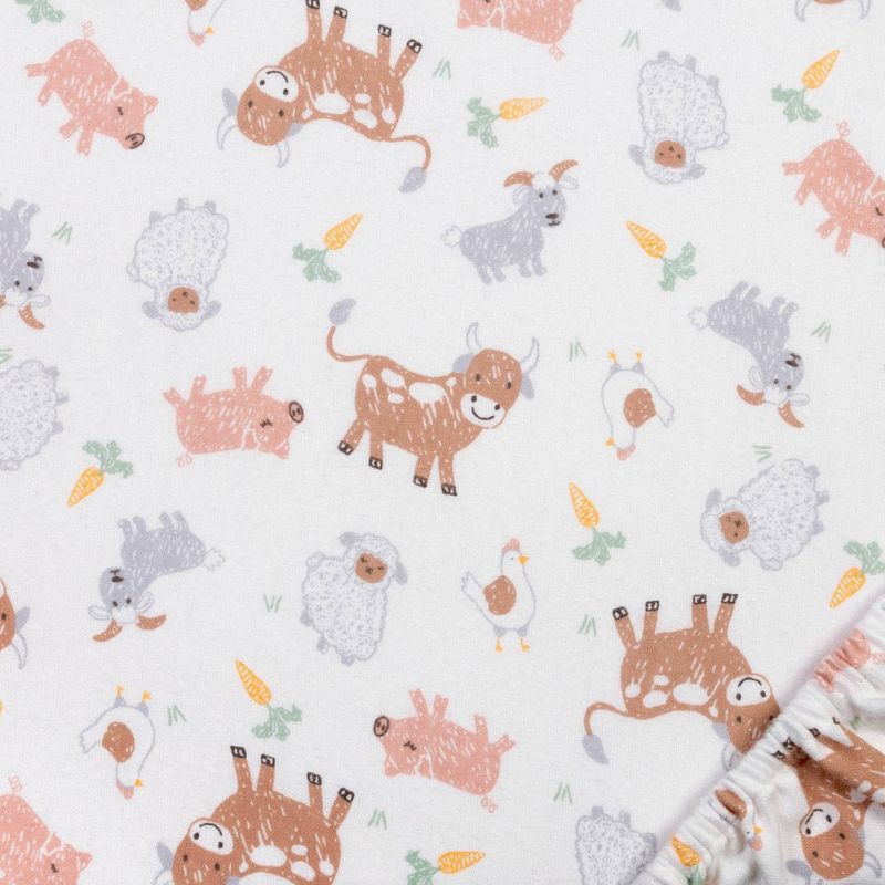 Trend Lab Farm Friends Flannel Fitted Crib Sheet, 4 of 5
