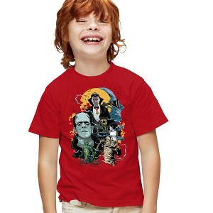 Boys' Short Sleeve Universal Monsters Monster Mash T-Shirt - 1 of 4