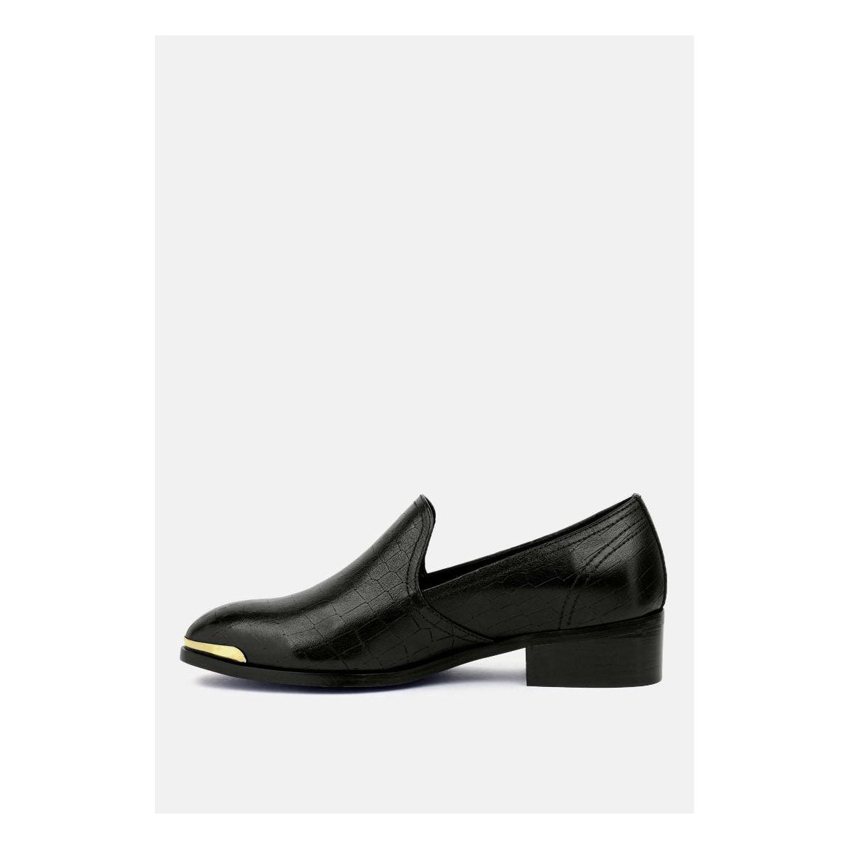 Женские туфли Rag & Co Womens Lilliam Metal Highlight Casual Leather Loafers 7 — фото 4