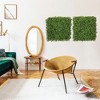Nearly Natural 20-in Boxwood Artificial Wall Mat (Indoor/Outdoor) (Set of 2) - 2 of 2