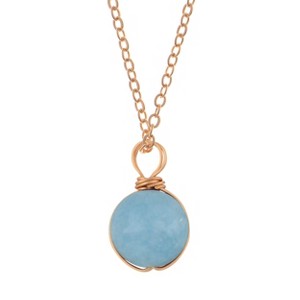 Natural Stone Beads Healing Crystal Lucky Blessing Protection Raw Gemstone Pendant Necklace for Women Men - 1 of 4