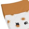 Sweet Jojo Designs Boy or Girl Gender Neutral Unisex Changing Pad Cover Boho Sun White and Orange - 3 of 4