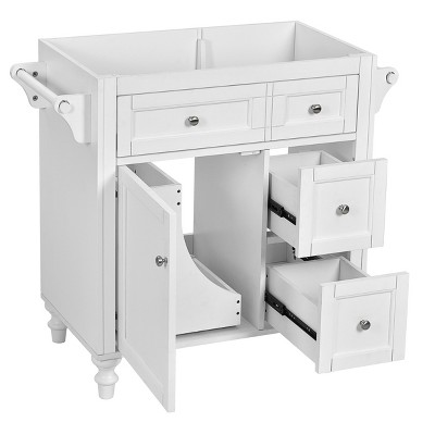NicBex Bathroom Vanity without Sink/with Sink,Bathroom Sink Vanity with 2 Drawers and a Tip-out Drawer,30 inch Bathroom Sink Cabinet,White/Gray/Green