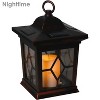 Sunnydaze Outdoor Lucien Hanging Tabletop Solar LED Rustic Farmhouse Decorative Candle Lantern - 9" - Copper - image 4 of 4