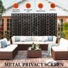 CuisinSmart Privacy Screen, Outdoor Decorative Panels with Stand, Planter Wall Metal Fence Panels, Modern Privacy Screen Fence Free Standing - 4 of 4