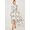 WEST K Women's Georgette Faux Wrap High-Low Midi Dress - 2 of 4