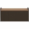 vidaXL Storage Bench with Cushion Brown 45.3"x20.1"x20.5" Poly Rattan - 4 of 4