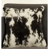 HomeRoots 18" X 18" Black And White Rabbit Zippered Natural Fur Animal Print Throw Pillow - 2 of 4