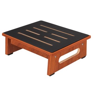 Itopfox Non-Slip Wooden Step Stool for Adults & Seniors, Heavy Duty with 450 LBS Capacity Ideal for High Beds Bathroom Bedroom Kitchen & Kids Support - 1 of 4