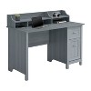 NicBex Home Office Desk 41" L Morden Writing Desk with 1 Drawer, 2 Open Storage Shelves, Wooden Desktop and Legs for Study and Work - 2 of 4