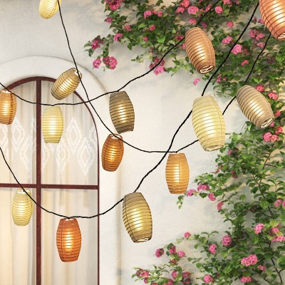 10-Foot Multi-Colored LED Lantern String Lights for Indoor/Outdoor Decor