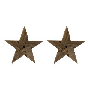 Melrose Pine Wood Star Decor (Set of 2) - 1 of 3