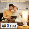 Itopfox Touch Bedside Table Lamp with USB - 3 Way Dimmable Wood Lamp for Bedroom Nightstand, Desk Lamp with Charging Station for Dorm, Living Room - 4 of 4