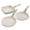 BergHOFF Balance 3Pc Non-stick Ceramic Specialty Cookware Set, Recycled Aluminum, Sage - 2 of 4