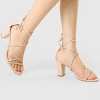 Allegra K Women's Back to College Strappy Straps Lace Up Chunky Heel Sandals - 2 of 4