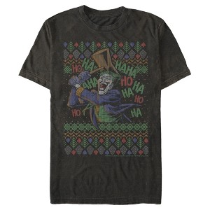 Men's Batman Ugly Christmas Joker Hammer T-Shirt - 1 of 4