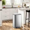 Bathroom Trash Can, Garbage Can, Small Step On Trash Can with Soft Close Lid Foot Pedal & Inner Bucket for Kitchen Home Office - 2 of 4