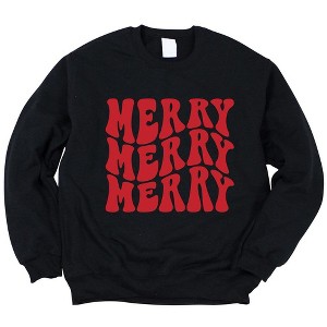 Simply Sage Market Women's Graphic Sweatshirt Merry Stacked - 1 of 4