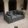 78.8" x 39.4" Plush Corduroy Modular Sectional Sofa with 2PC Free Combination and No Assembly - 2 of 4