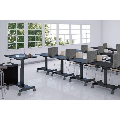 Eco-Friendly Anthracite Gray Acoustic Desk Divider, 28" x 20"