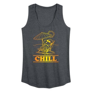 Women's - Peanuts - Chill Graphic Racerback Tank - 1 of 4