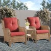 POCASSY 3 Piece Patio Furniture Set, All Weather Wicker Accent Lounge Club Patio Chairs with Side Table for Porch Balcony - 4 of 4